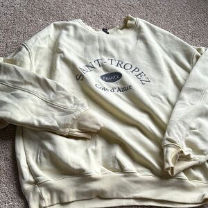 Wild Fable Cream Crewneck Sweater Cozy Casual Style